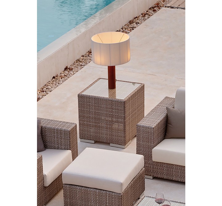 Skyline Design Paloma Side Table with Glass