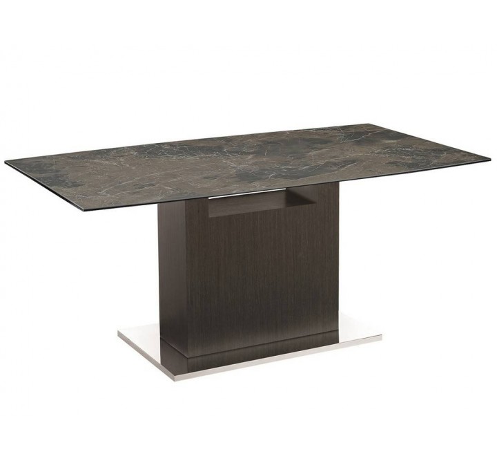 Casabianca OLIVIA Non-extendable Frame Dining Table With Dark Gray Oak Base