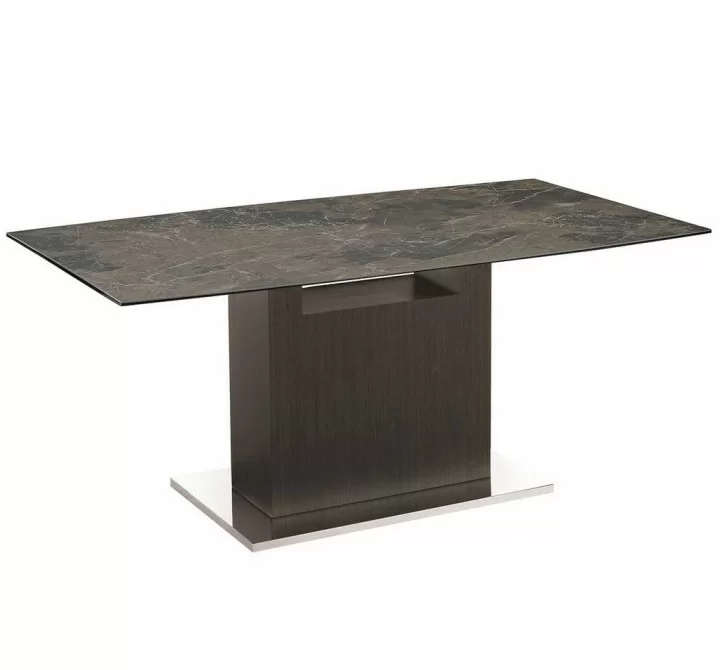 Casabianca OLIVIA Non-extendable Frame Dining Table With Dark Gray Oak Base