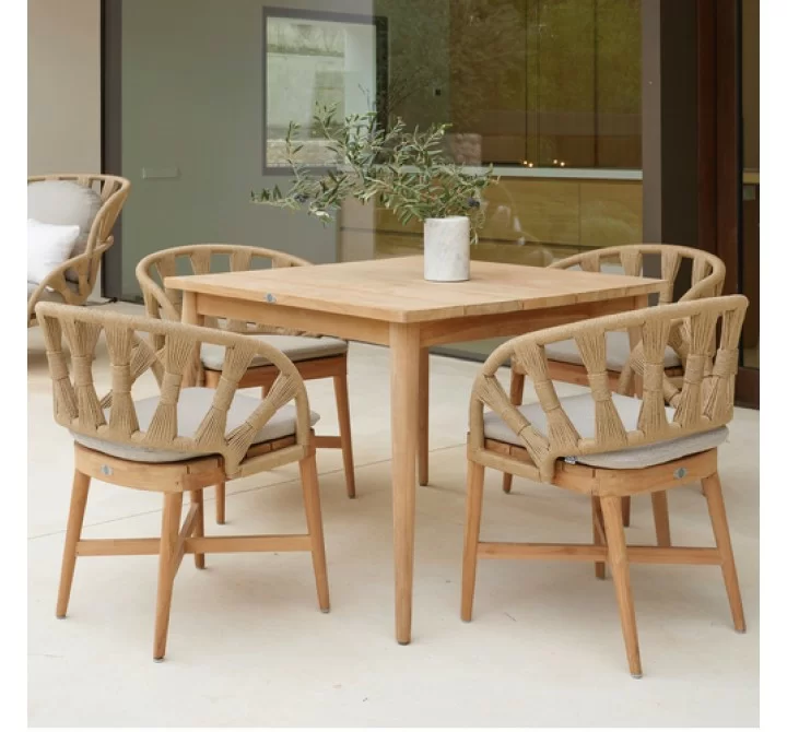 Skyline Design Krabi Square Teak Dining Table Outdoor