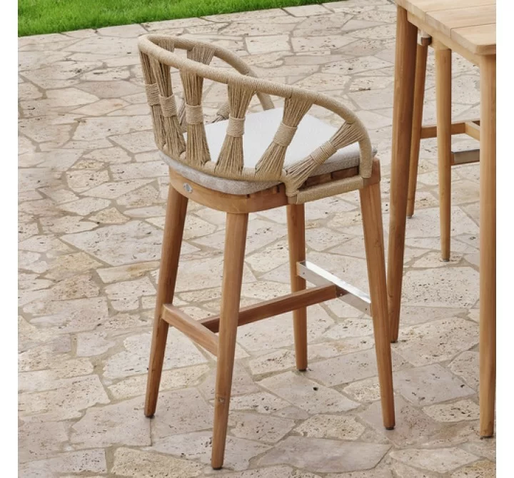 Skyline Design Krabi Barstool with Sunbrella Cushion Outdoor