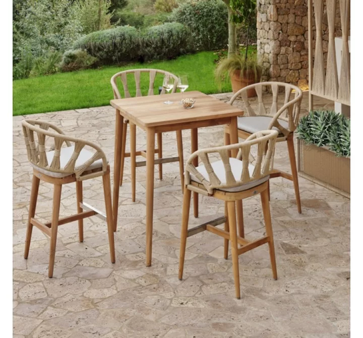 Skyline Design Krabi 5-Piece Pub Set with Sunbrella Cushions