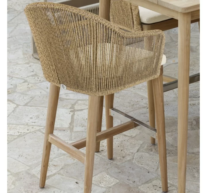 Skyline Design Calixto Barstool with Sunbrella Cushion Back VIew