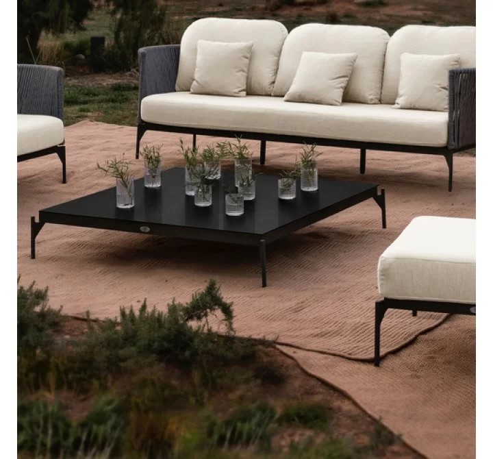 Skyline Design Boston Coffee Table with Glass Outdoor View