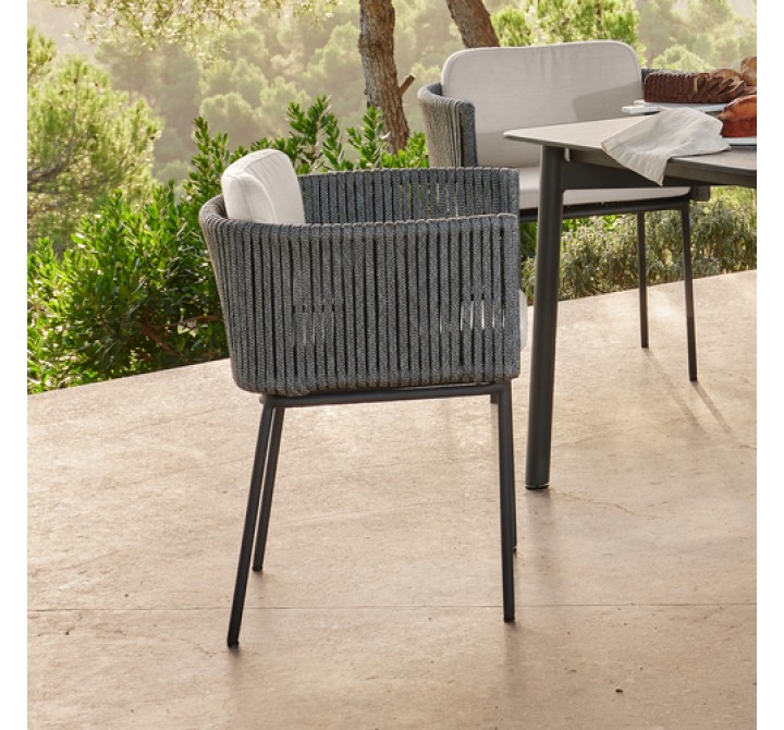 Skyline Design Boston Dining Armchair with Sunbrella Cushion Outdoor View