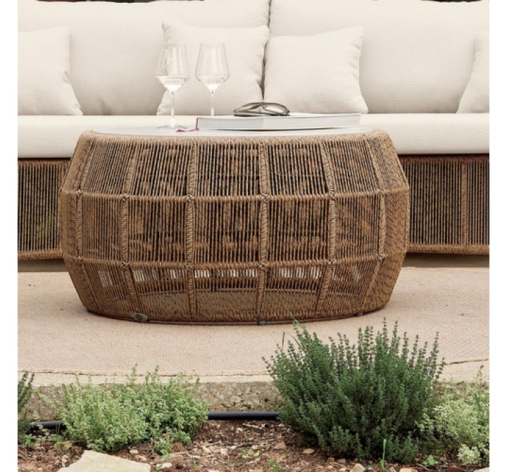 Skyline Design Calixto Coffee Table with Glass Outdoor