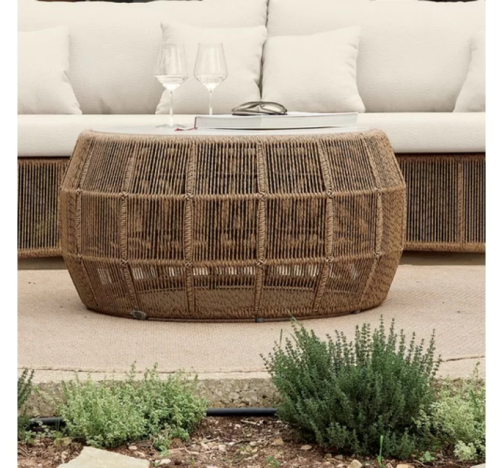 Skyline Design Calixto Coffee Table with Glass Outdoor
