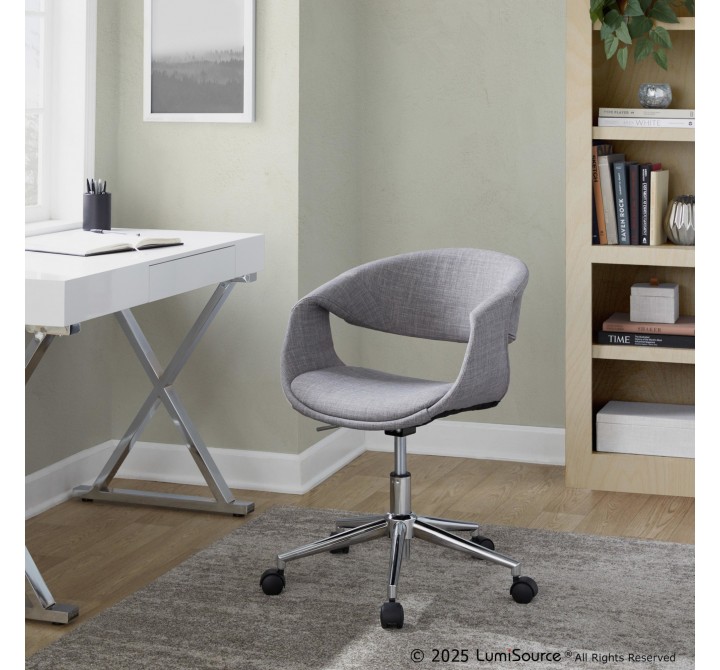 LumiSource Curvo Upholstered 5-Star Task Chair