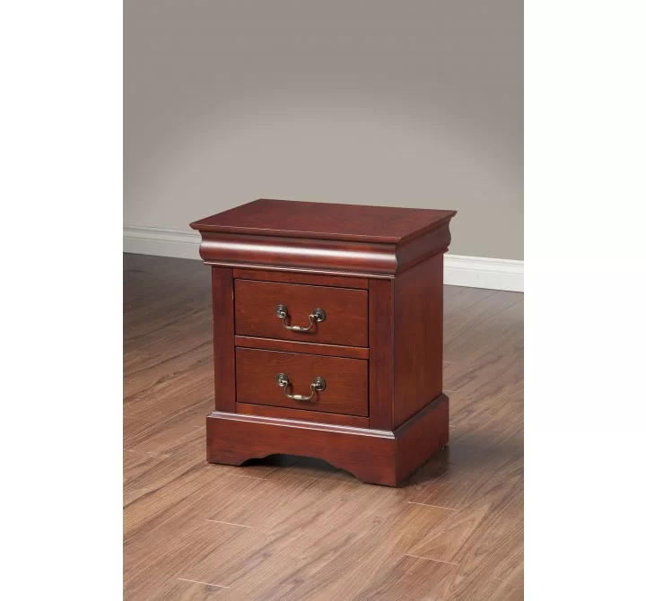 Alpine Furniture Louis Philippe II Nightstand in Cherry