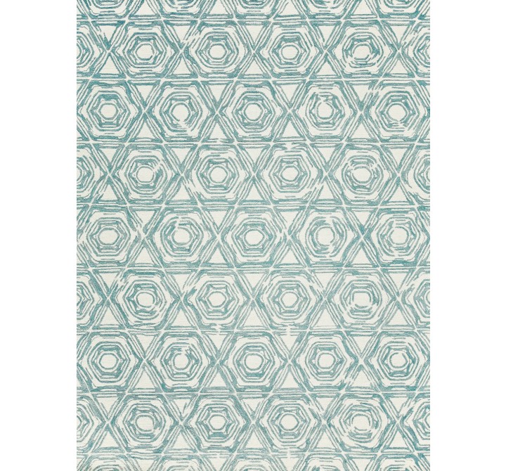 Exquisite Rugs Caprice Handmade Hand-Tufted New Zealand Wool Dark Blue/Ivory Area Rug 2708-2