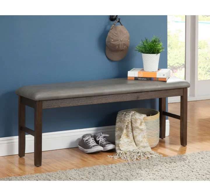 Alpine Furniture Emery Dining Bench, Walnut - Lifestyle