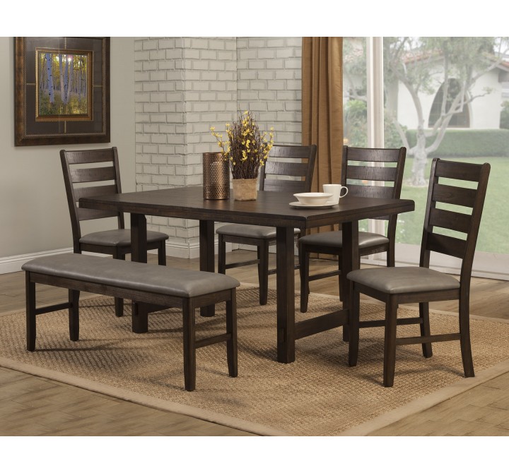 Alpine Furniture Emery Dining Table, Walnut - Lifestyle