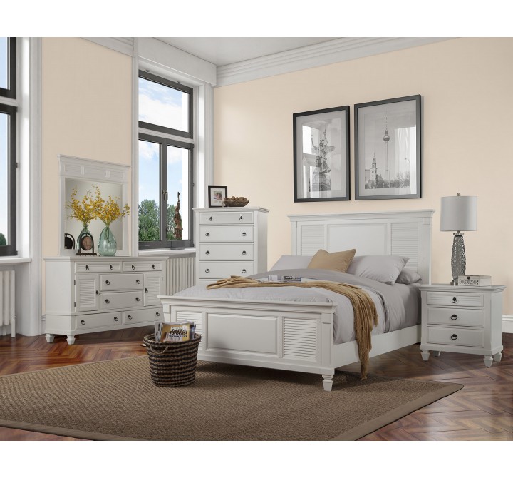Alpine Furniture Winchester Mirror, White - Lifestyle