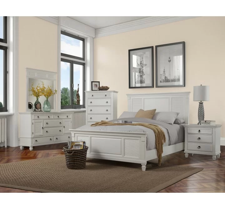 Alpine Furniture Winchester Mirror, White - Lifestyle