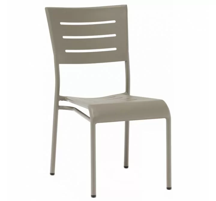 H&D Seating All Aluminum Armless Stacking Patio Dining Chair