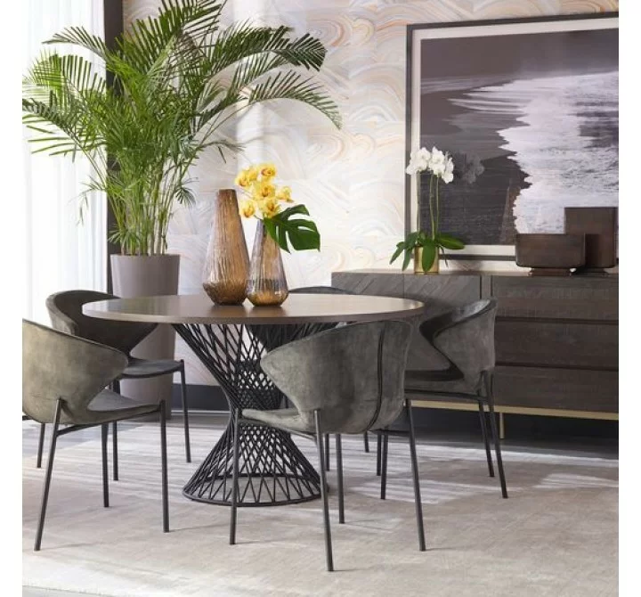 Sunpan Madeira Dining Table Ebony Brown in 54'' - Lifestyle