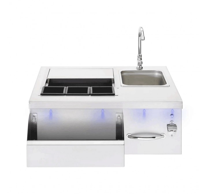 30" Beverage & Prep Station (White Lights)-1