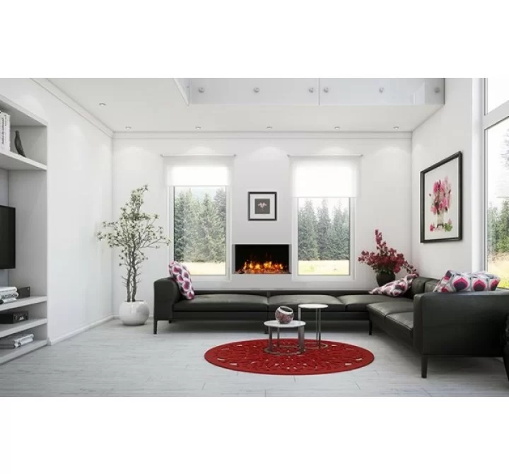 Amantii 30" Unit - 10 5/8" In Depth 3 Sided Glass Fireplace - Lifestyle