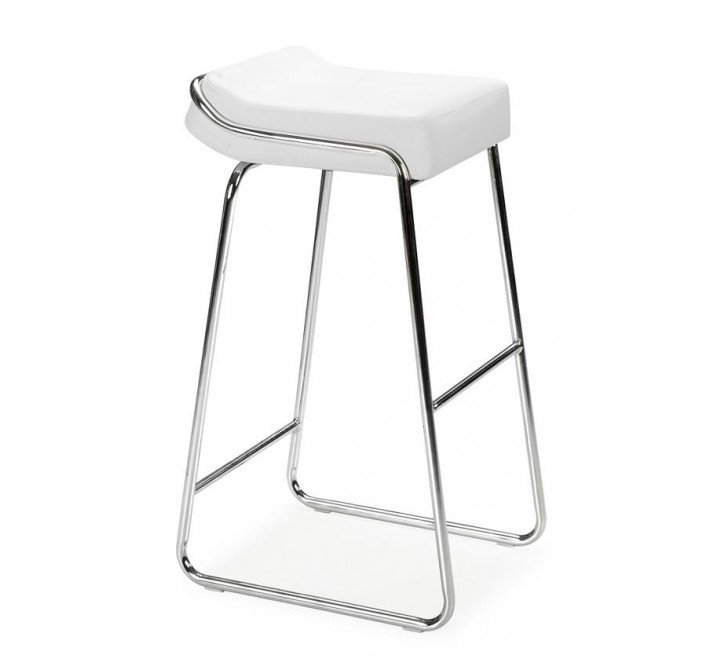 Zuo Modern Wedge Bar Stool in White - Angled