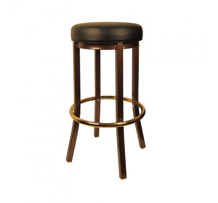 H&D Seating Metal Backless Barstool with Copper Vein Finish
