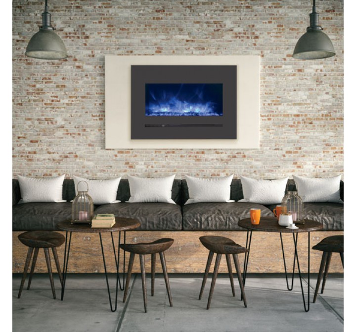 Sierra 26" Electric unit with a 32 x 23 steel surround - Blue Flame