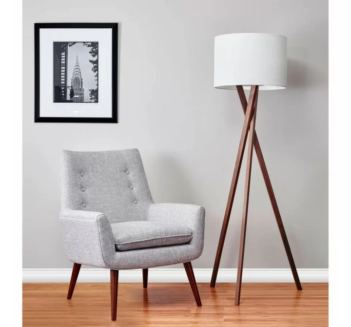 Adesso Brooklyn Floor Lamp Walnut