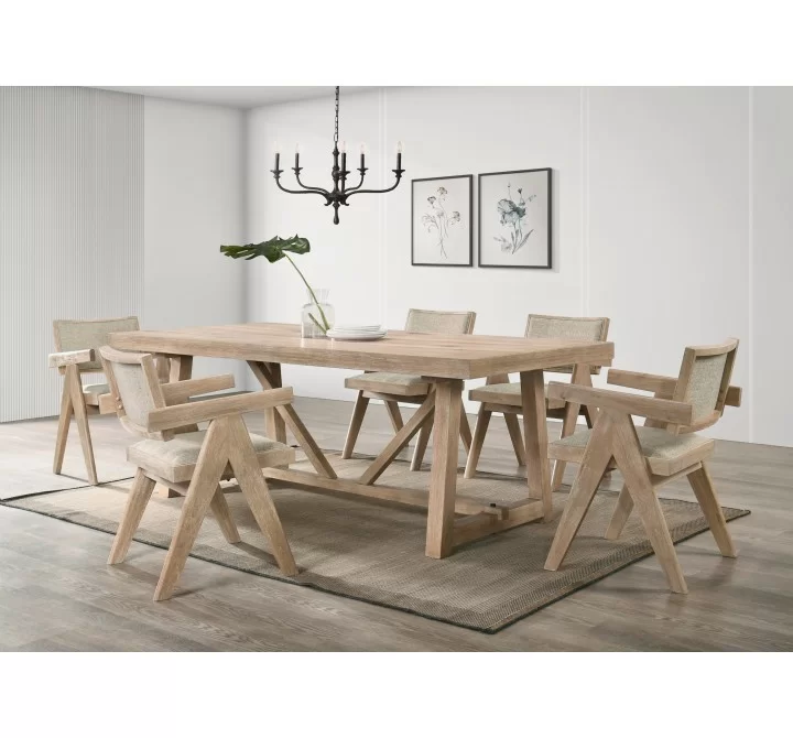 Alpine Furniture Raquel Rectangular Dining Table - Lifestyle