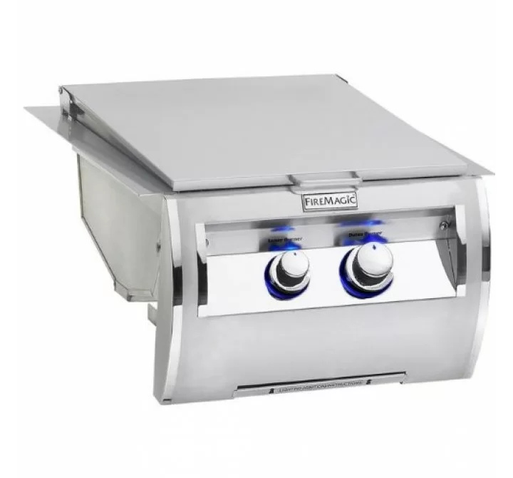 Fire Magic Echelon Diamond Built-In Double Searing Station with Side Burner and Power Supply
