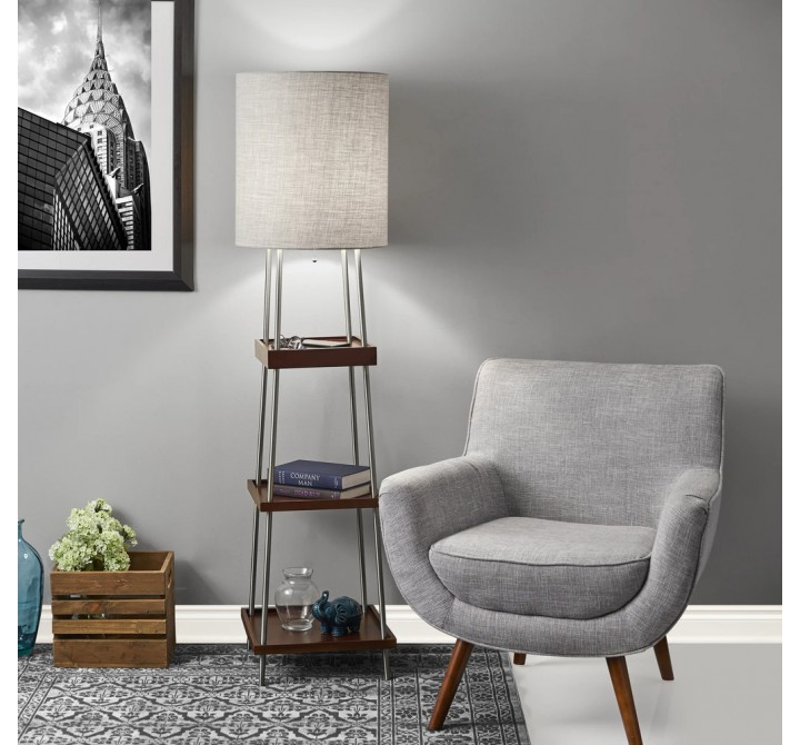 Adesso Henry AdessoCharge Shelf Floor Lamp Black