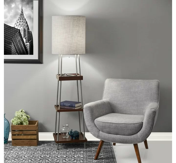 Adesso Henry AdessoCharge Shelf Floor Lamp Black