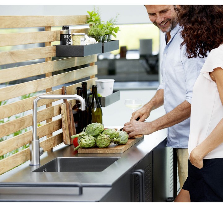 Cane-Line Drop Kitchen Module, Main, Incl. 3 Shelves Full Top View