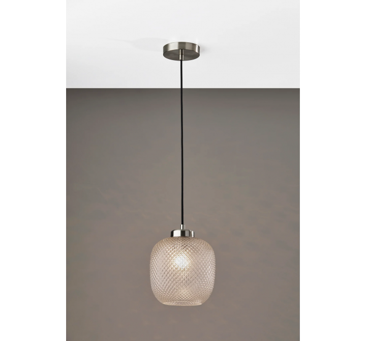 Adesso Vivian Pendant Brushed Steel 2