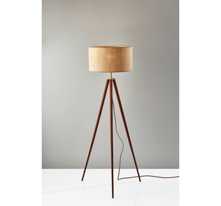 Adesso Jackson Floor Lamp Brown