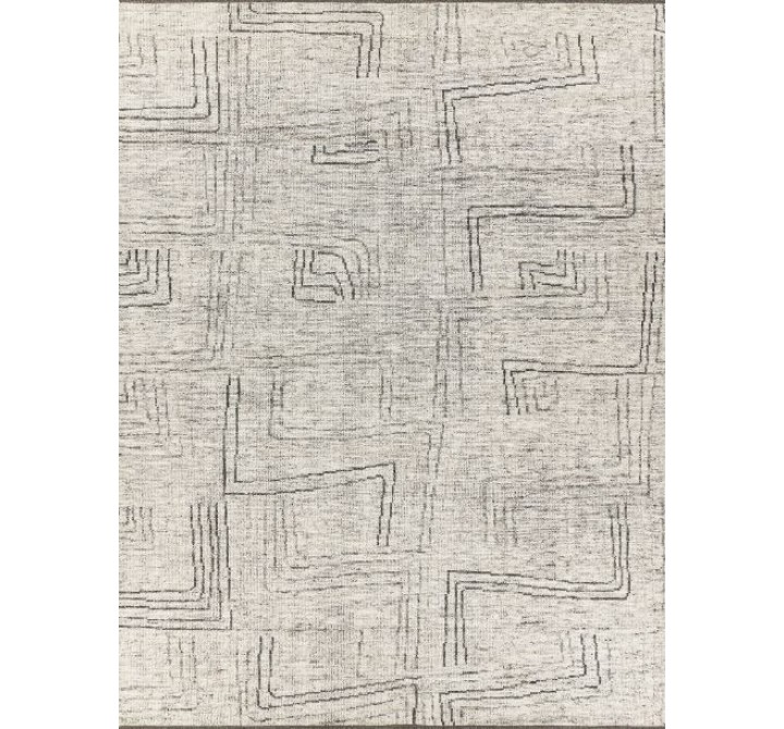Exquisite Rugs Aldridge Handmade Hand-Knotted New Zealand Wool and Bamboo Silk Gray/Beige/Ivory Area Rug 3807-01