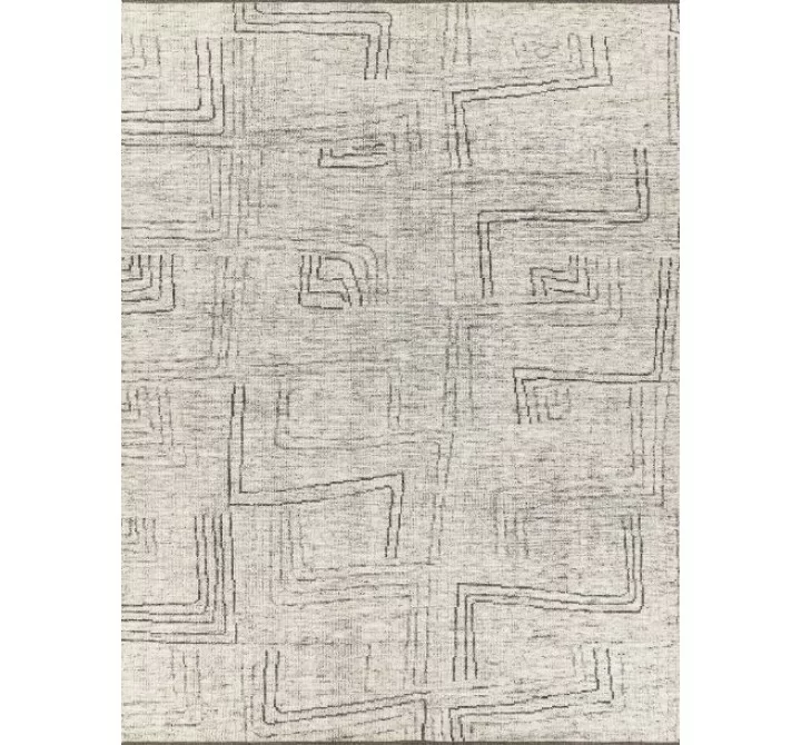 Exquisite Rugs Aldridge Handmade Hand-Knotted New Zealand Wool and Bamboo Silk Gray/Beige/Ivory Area Rug 3807-01