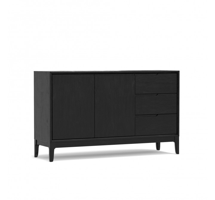 Alpine Furniture Cove Server in Vintage Black - Angled