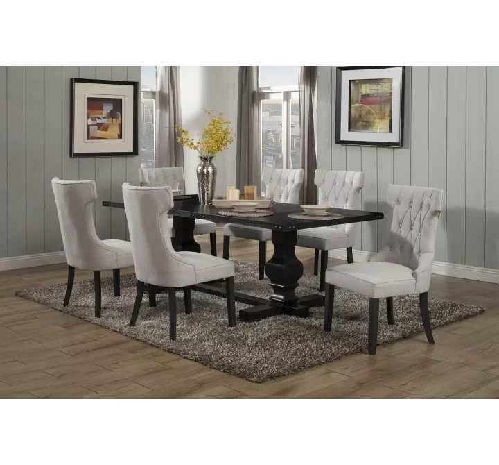 Alpine Furniture Manchester Dining Table in Vintage Black - Lifestyle