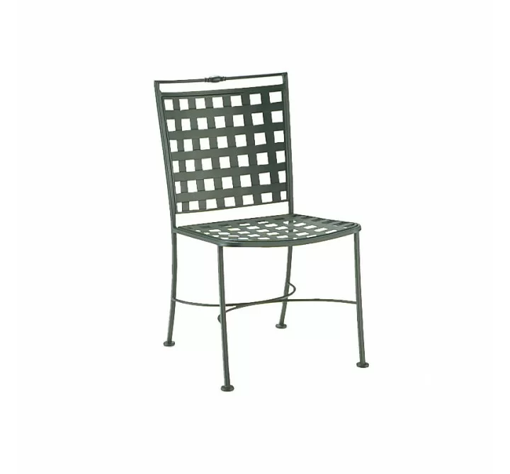 Woodard Sheffield Dining Side Chair with Optional Cushion - Angled