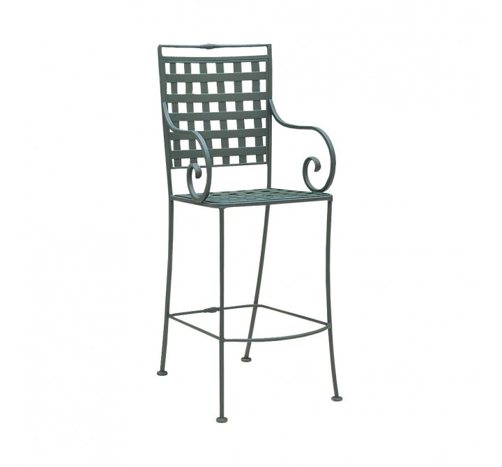 Woodard Sheffield Stationary Bar Stool with Optional Cushion