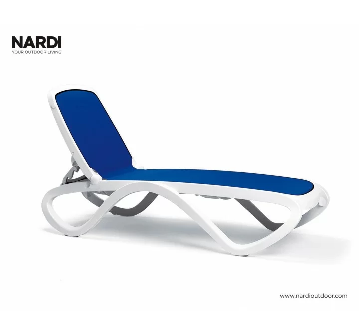 Nardi Omega Chaise Lounge- Bianco/Blue