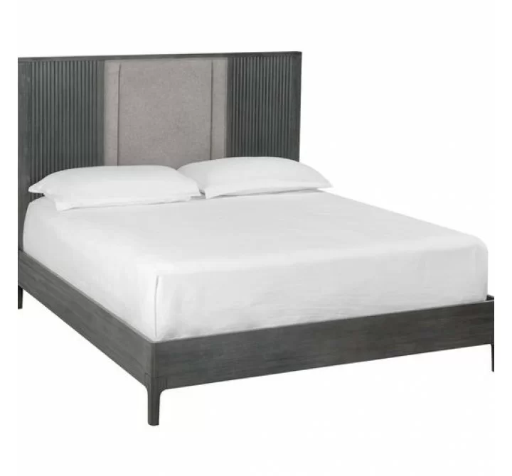 Sunpan Keldon Bed Queen / King Belfast - Heather Grey - Front Side Angle