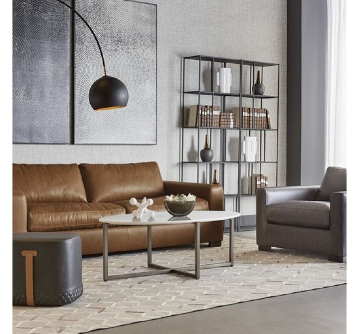 Sunpan Kiara Coffee Table Oval - Lifestyle