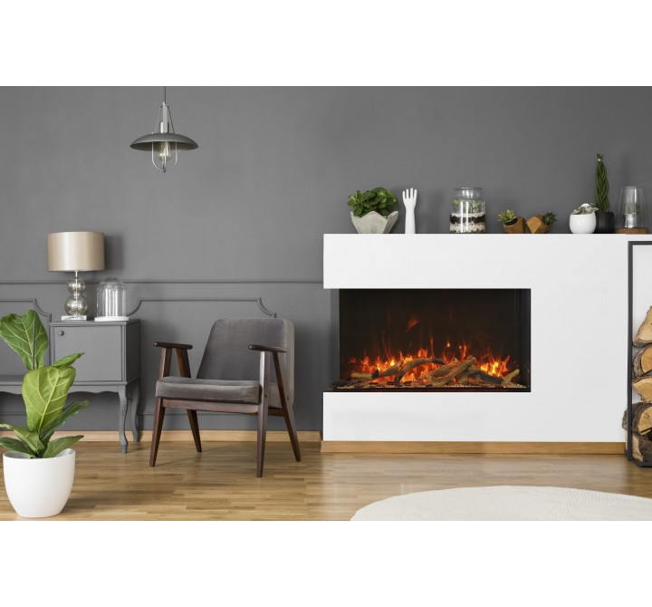 Amantii 40" Unit - 14 1/4" In Depth 3 Sided Glass Fireplace