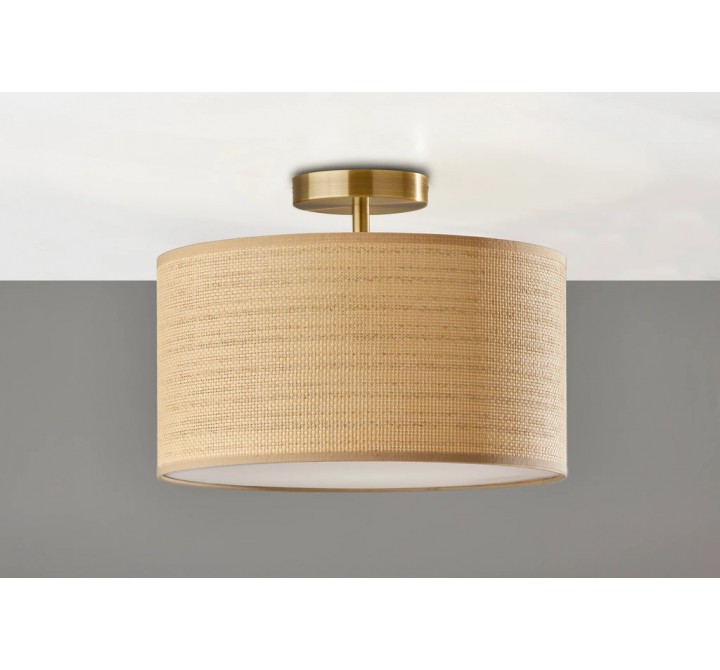 Adesso Harvest Flush Mount Brass