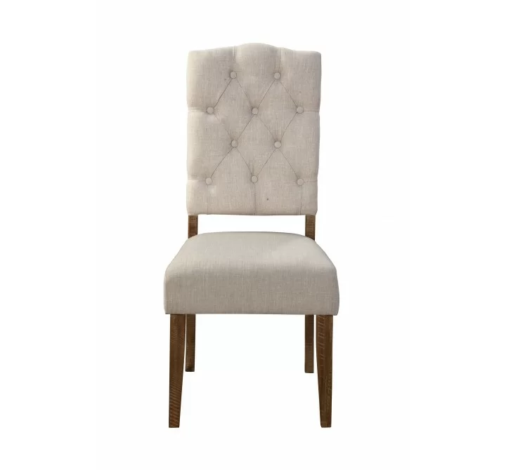 Alpine Furniture Newberry Set of 2 Side Chairs in Medium Brown - Front