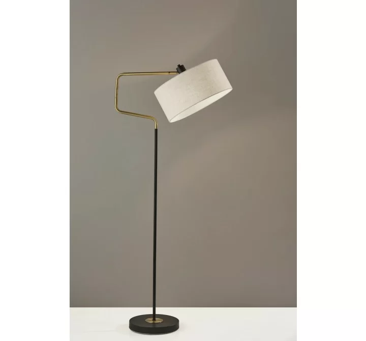 Adesso Jacob Floor Lamp Black