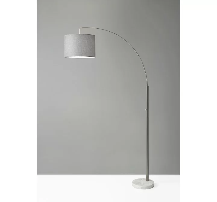 Bowery Arc Lamp - Brushed Steel