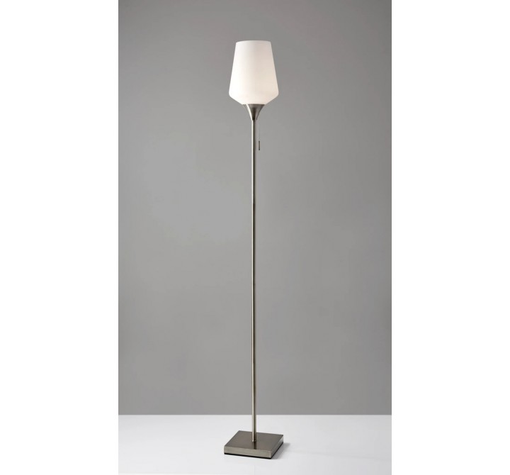 Adesso Roxy Floor Lamp Brushed Steel 