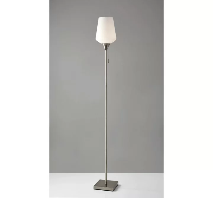 Adesso Roxy Floor Lamp Brushed Steel 