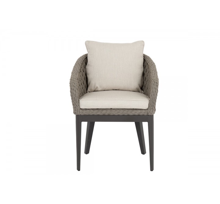 Marbella Dining Chair in Echo Ash, No Welt - Front Angle